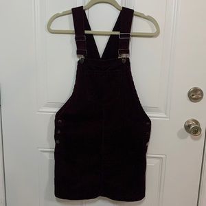 Corduroy dress overalls